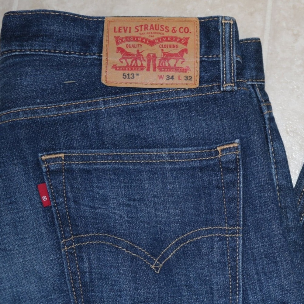 🆕️NWOT Blue Levi's Men's 513 Slim Straight Jean
